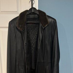 Ego/ Italian lambskin leather coat/2XL